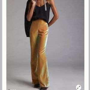 Anthropologie Beatrice B. Italian High Waist Flared Velvet Pants $375 NWT